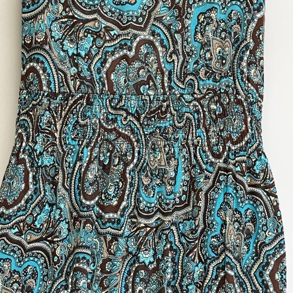 LASCANA Long Beach BOHO Dress Turquoise Size 8 Maxi Tall - Picture 6 of 15